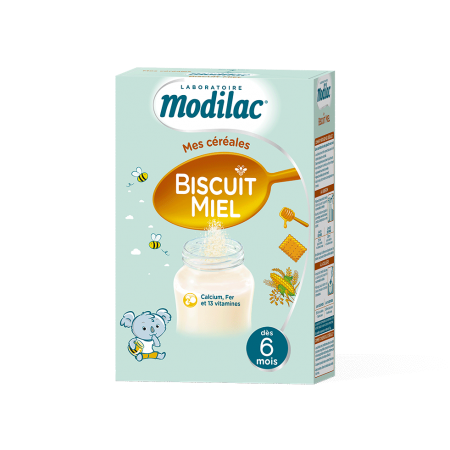 Céréales Modilac Biscuit Miel pour bébé