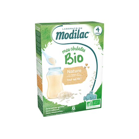 Modilac Mes Céréales du Soir Bio Dès 4 Mois Carottes 250 g : :  Epicerie